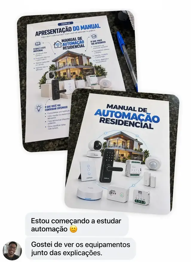 Depoimento de cliente 1 sobre o Manual de Automação Residencial